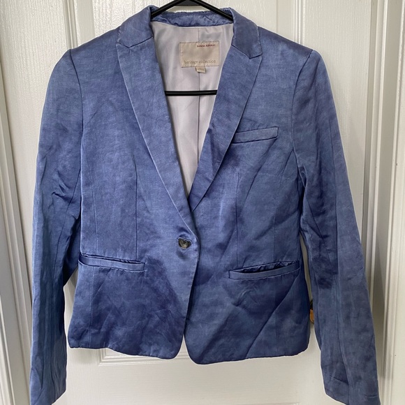 Banana Republic Heritage Blazer: Shiny Blue - Picture 1 of 4
